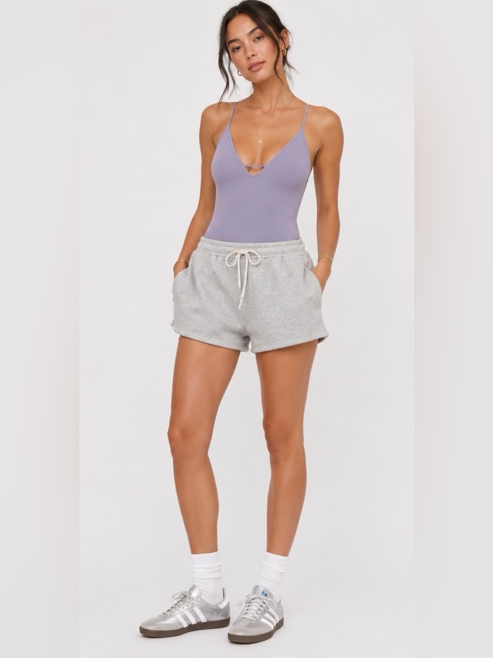 Free People NWOT Move Along Bodysuit in Lilac